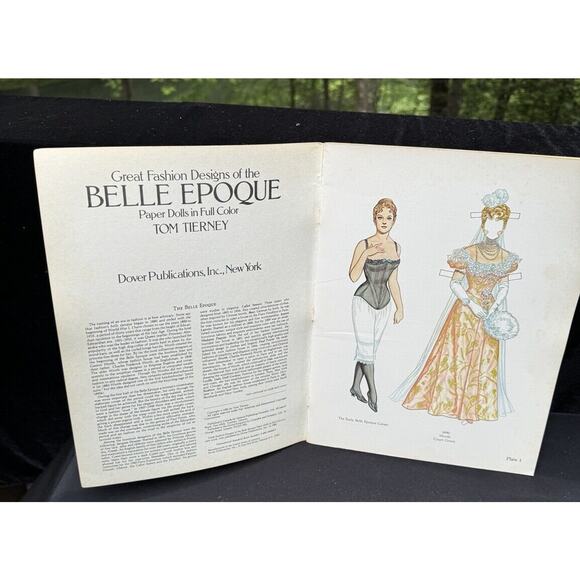 BELLE EPOQUE Costume Paper Dolls By Tom Tierney 1983 Original Vintage Uncut, NOS - Picture 3 of 6